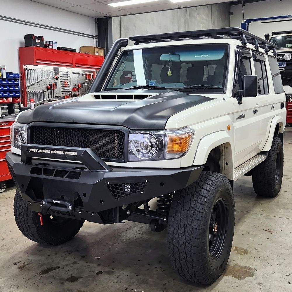 Bonnet Hood Suits LandCruiser VDJ 70 76 78 79 Series Black Undercoat OEM Style 2007 Onwards Aftermarket Panel 