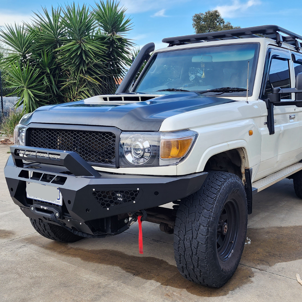 Bonnet Hood Suits LandCruiser VDJ 70 76 78 79 Series Black Undercoat OEM Style 2007 Onwards Aftermarket Penel 