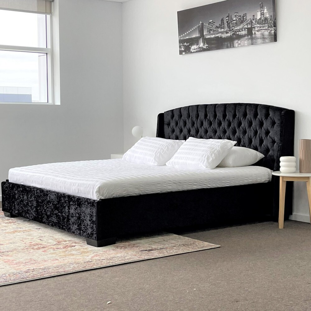 Cordoba Velvet King Bed by Furniture Kings