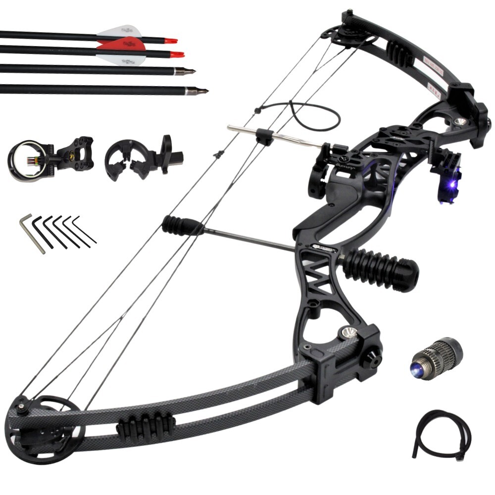 35-60lbs Hunting Black Compound Bow Right or Left Hand B06