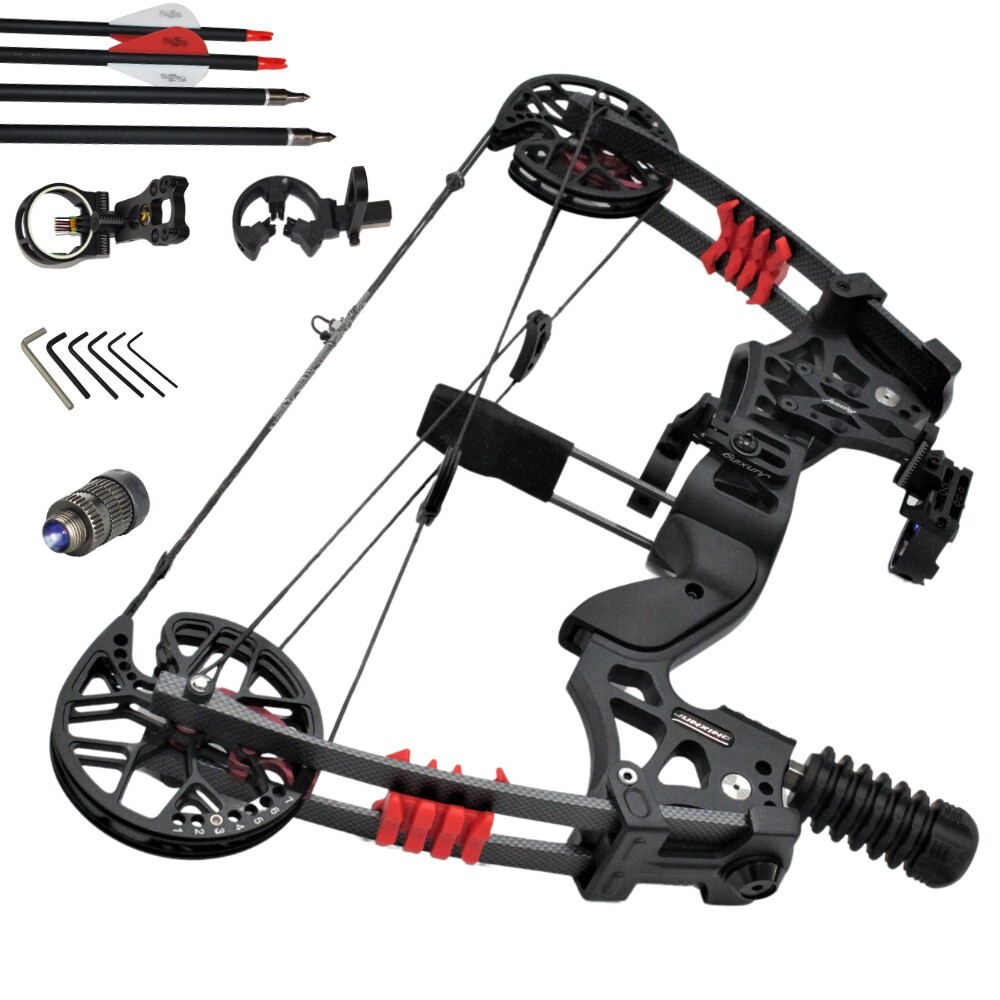 30 - 60lbs B09E Hunting Triangle Black Compound Bow Right Handed