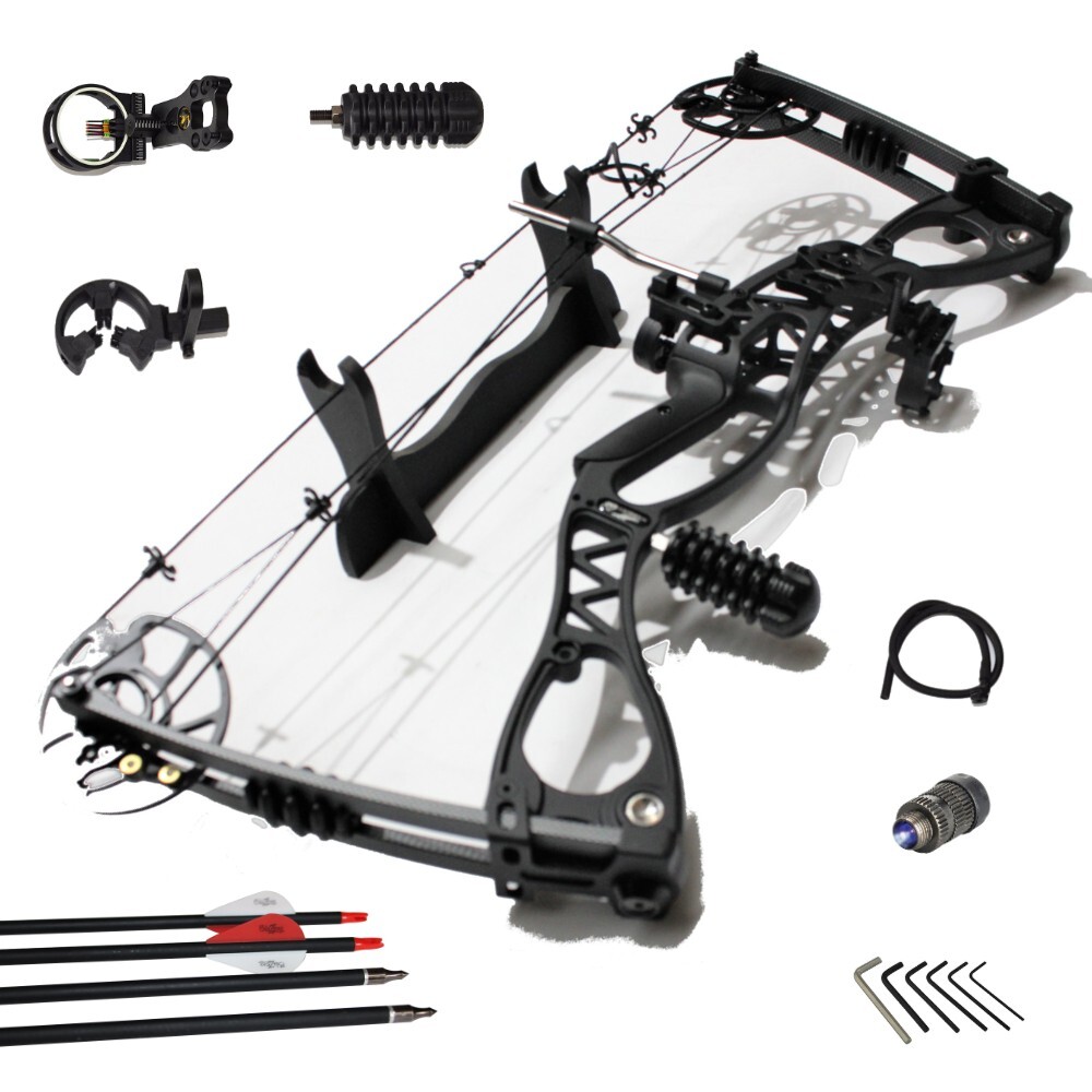 40-65lbs Compound Bow + Arrows + Accessories Package (Left & Right Handed)