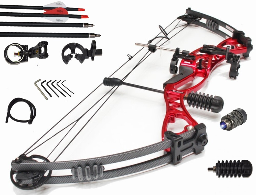 35-60lbs Hunting Red Compound Bow Right or Left Hand