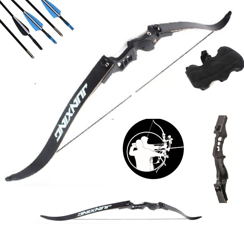 35 - 50 lbs Recurve Bow + 5 Arrows Archery Hunting shoot