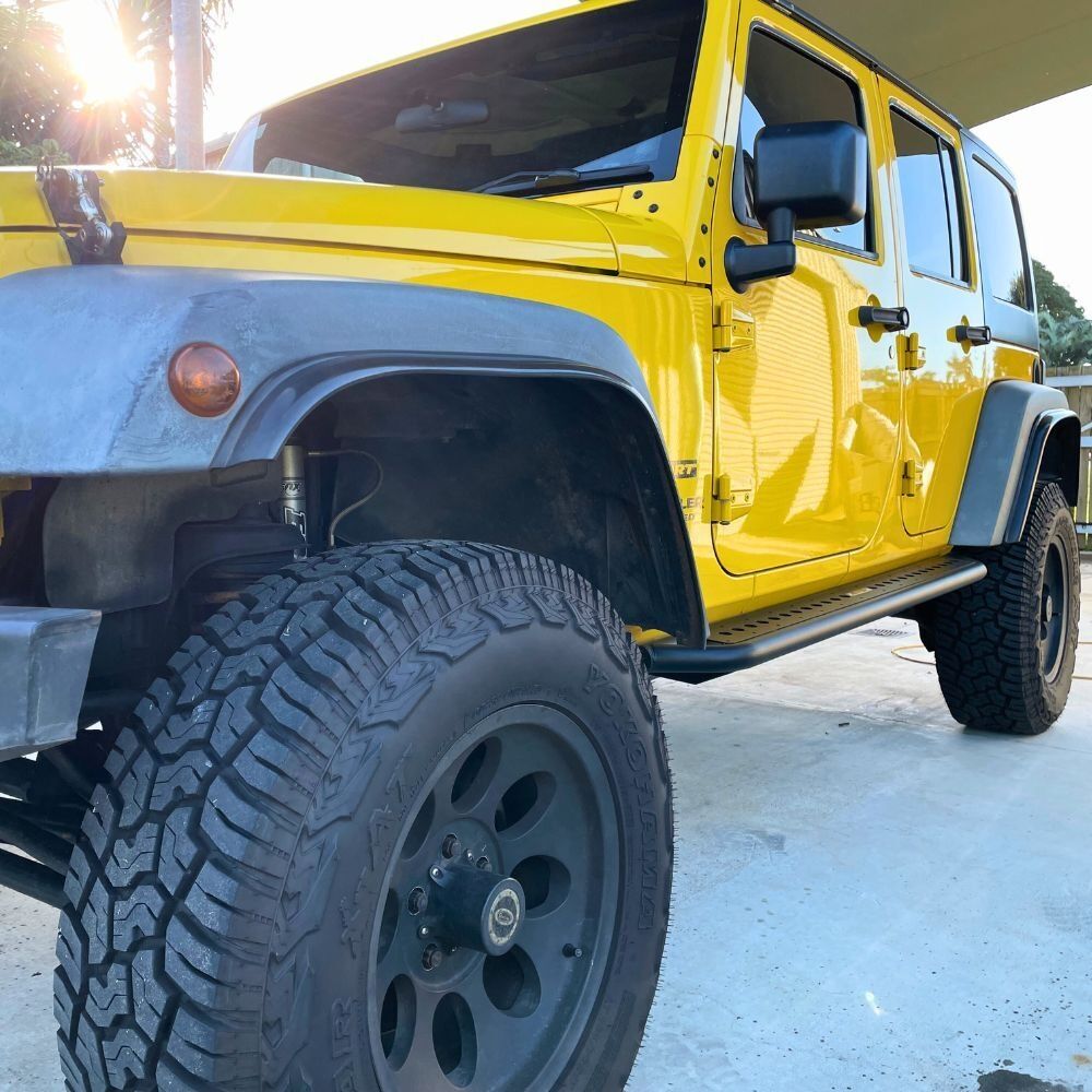 CLEARANCE CLEARANCE Heavy Duty Side Steps Boards Cobra 4x4 Fits JEEP Wrangler JK 4 Door Sliders Black Steel Rock