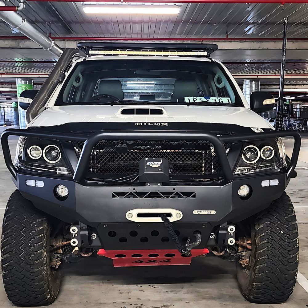 CLEARANCE CLEARANCE Angel Eye LED DRL Head Lights Lamp Suits Toyota Hilux 2005 - 2011 SR SR5 N70 Halo Ring Projector Headlights Pair Front