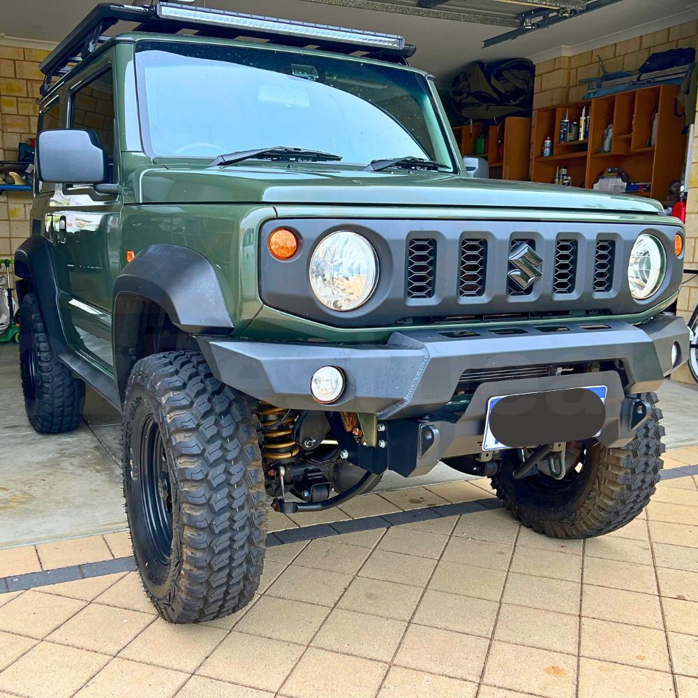 CLEARANCE CLEARANCE Aluminium Front Bull Bar Bullbar Suits Suzuki Jimny 2018 Onwards Winch Compatible Bar