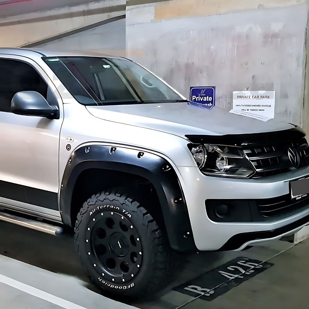 Volkswagen Amarok 2010 - 17  Front Fender Flare Pocket Style Kit Matte / Satin Black