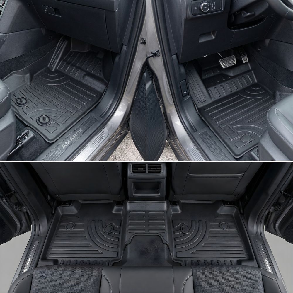 5D TPE Floor Mats Matts Liner suits Amarok Next Gen 2023 Onwards Carpet Plastic Rubber Mat V2