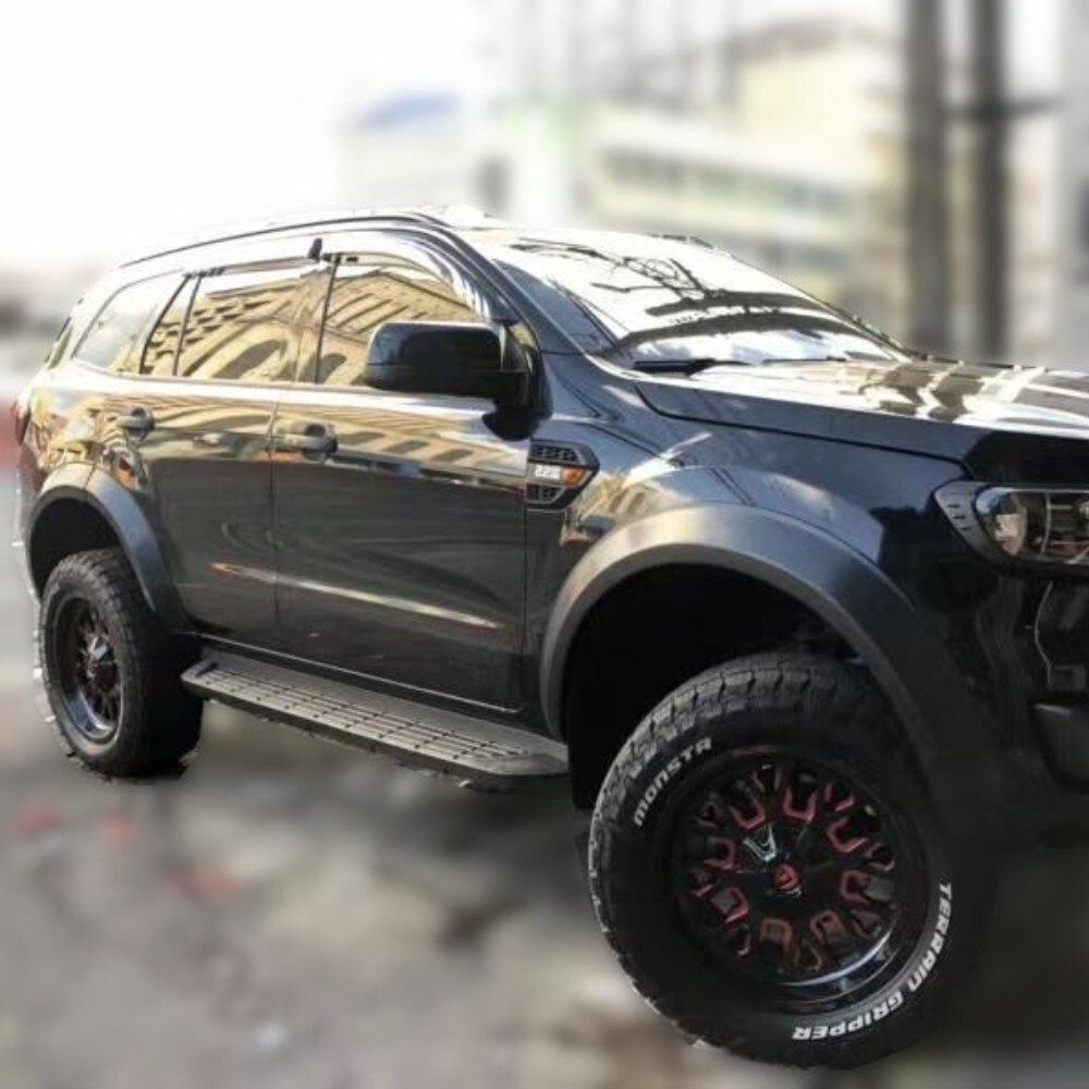 Matte / Satin Black Fender Flares FOR Ford Everest 2016 2017 2018 2019 +