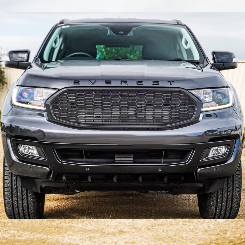 Front Matte Black Mesh Grill fits Ford Everest 2019 2020 2021 Grille 