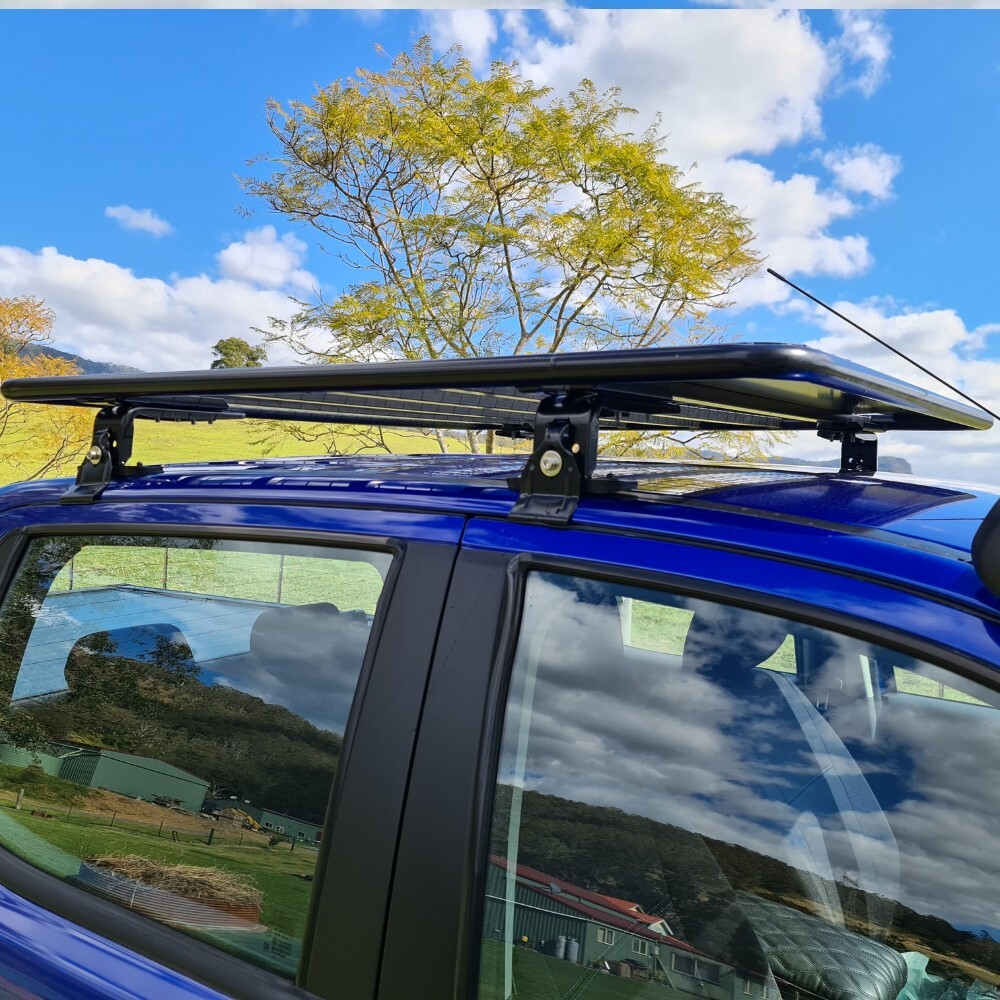 Cobra 4x4 Universal Flat Roof Rack Black Powder Coated Steel Rack Ranger BT50 Hilux NP300 Cage