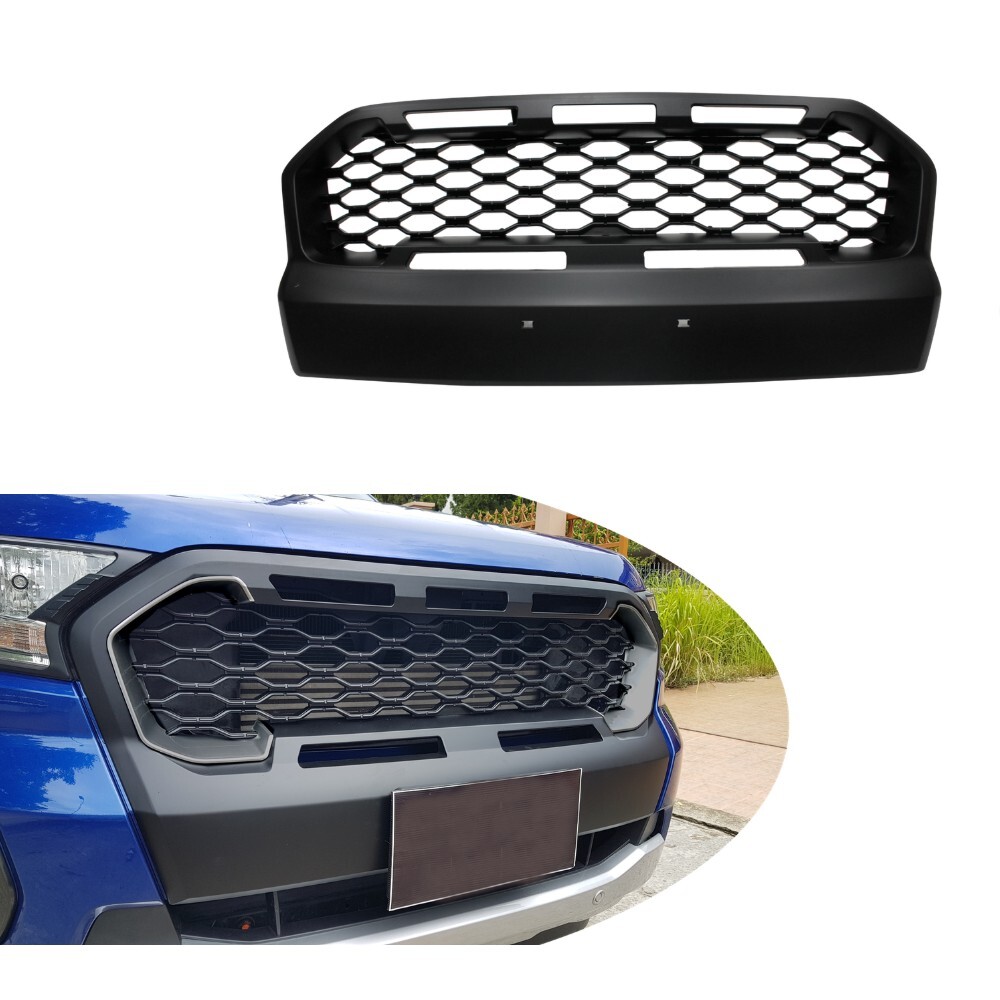 Front Mesh Grill Matte Black Bumper Bar Fits Ford Ranger PX2 2015 2016 2017 2018