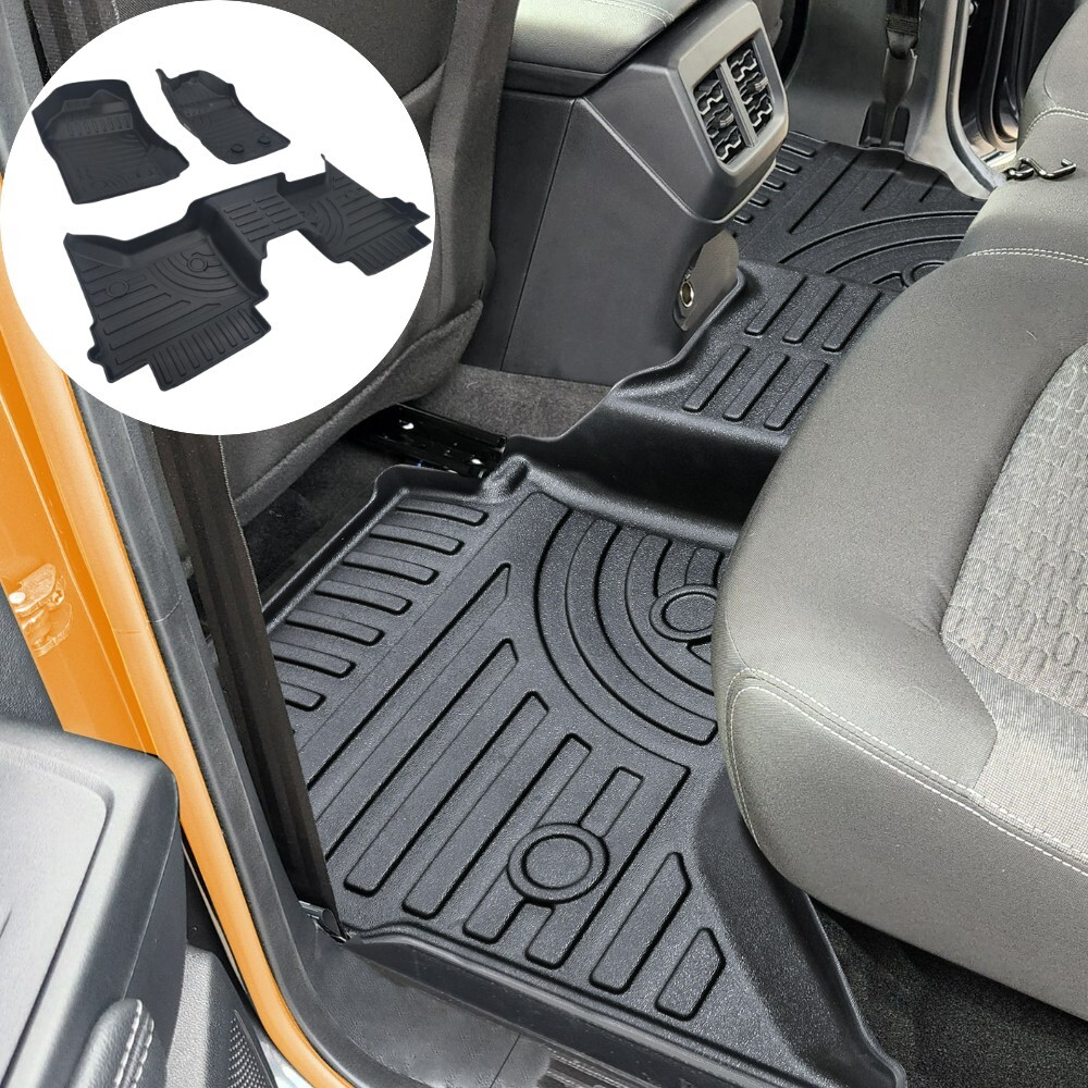 5D TPE Floor Mats Matts Liner suits Ranger Next Gen Dual Cab 2022 2023 onwards Carpet Plastic Rubber Mat V2