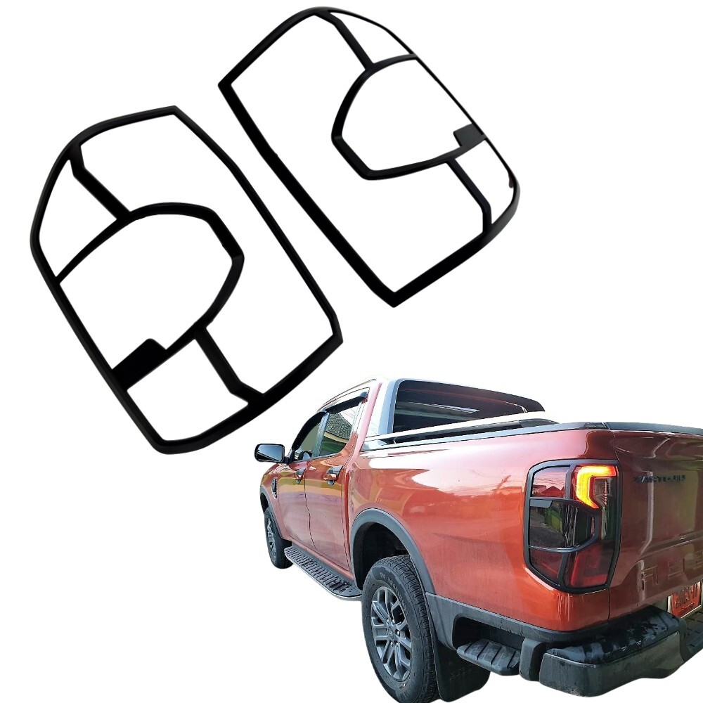 Matte Black Tail Light Lamp Rear Cover Trim Fits Ford Ranger Next - Gen 2022+ MY22