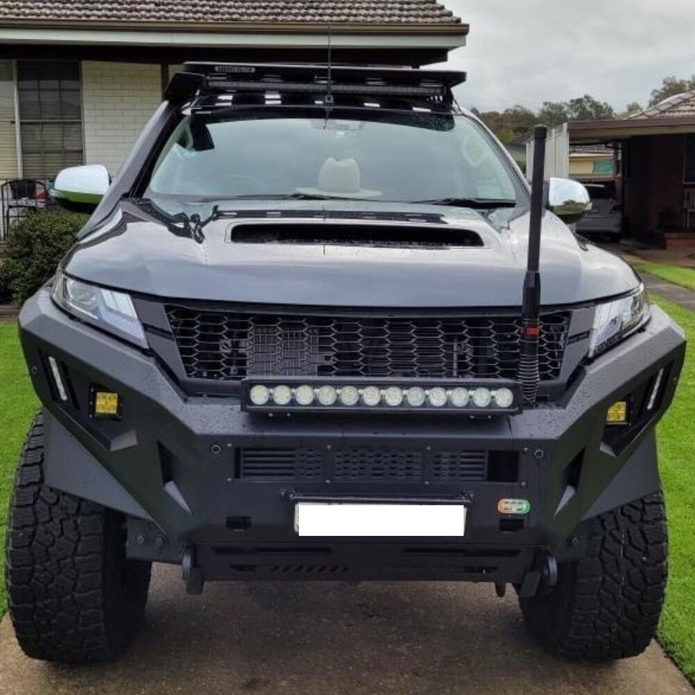 Mesh Style Front Bumper Grill fits Mitsubishi Triton MR 2019 2020 2021 to 2023 Matte black