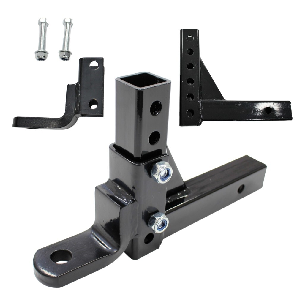 Adjustable Towbar Tow Bar Ball Hitch Mount Receiver 2" 50mm Towing 4wd 4x4 Trailer Car Caravan