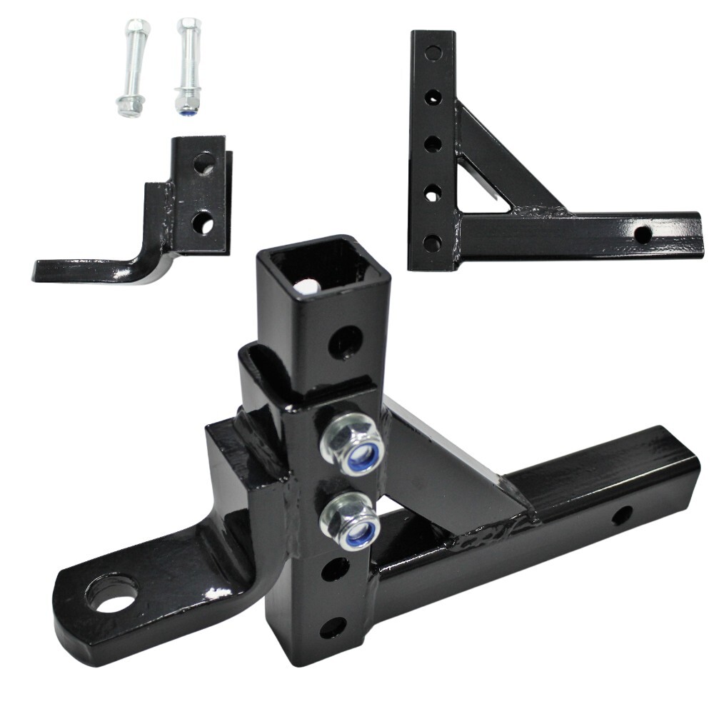 Adjustable 5 Hole Towbar Tow Bar Ball Hitch Mount Receiver 2" Towing 4wd 4x4 Trailer Car Caravan