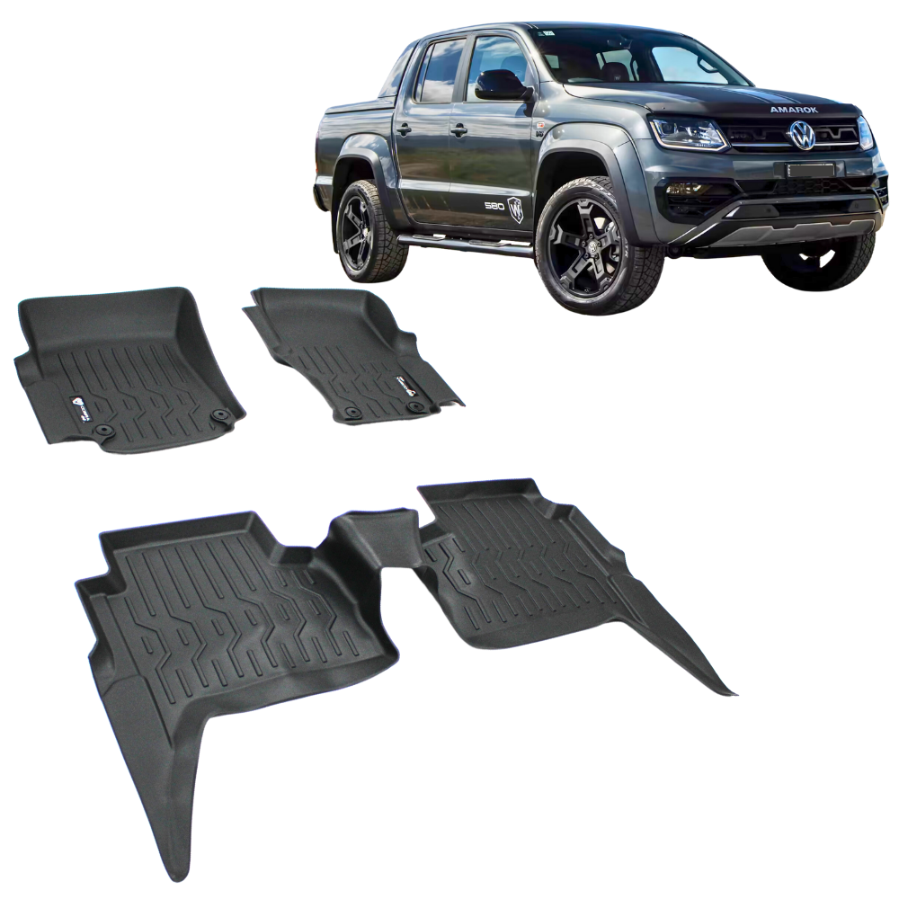 5D TPE Floor Mats Liner suits Volkswagen Amarok 2011 - 2022 Carpet Plastic Rubber Mat