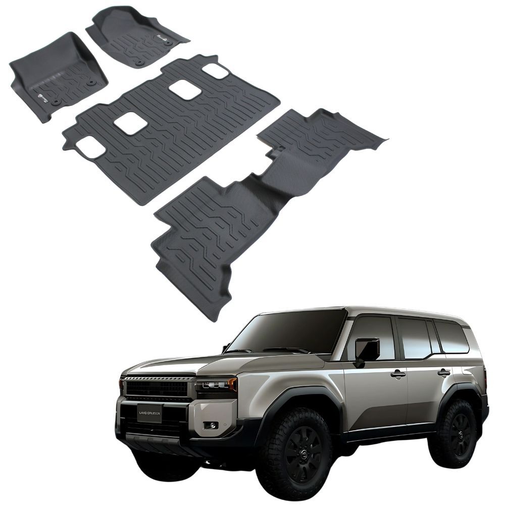 5D TPE Floor Mats Liner suits Land Cruiser Prado 2024 250 J250 LC250 Carpet Plastic Mat