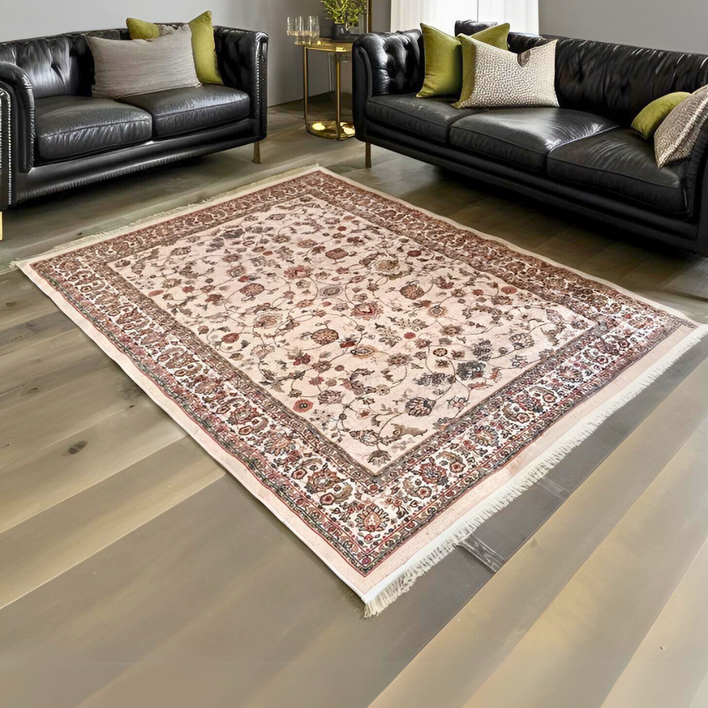 Beige Vita Turkish Turkey Made Floor Carpet Rugs Traditional Carpet Rug Large Bedroom Living Room Anti-Slip Modern 