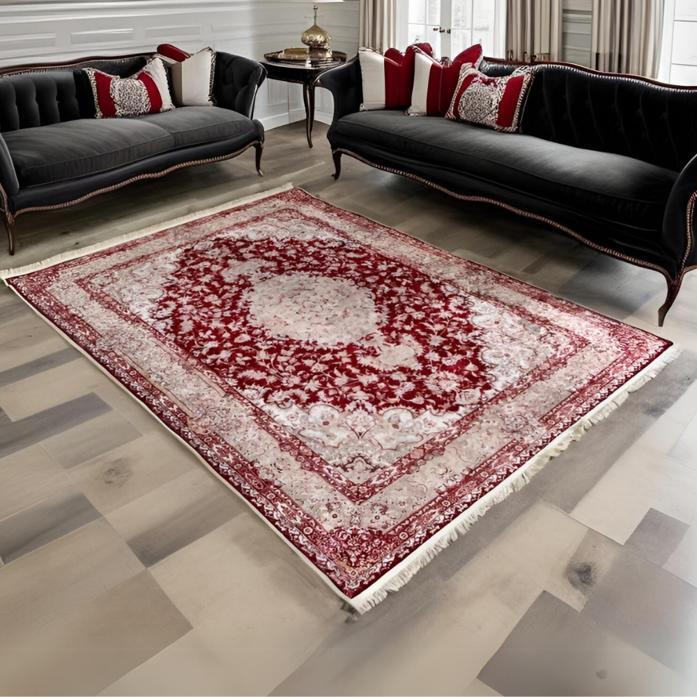 Red Beige Vienna Turkish Turkey Made Floor Carpet Rugs Traditional Carpet Rug Large Bedroom Living Room Anti-Slip Modern