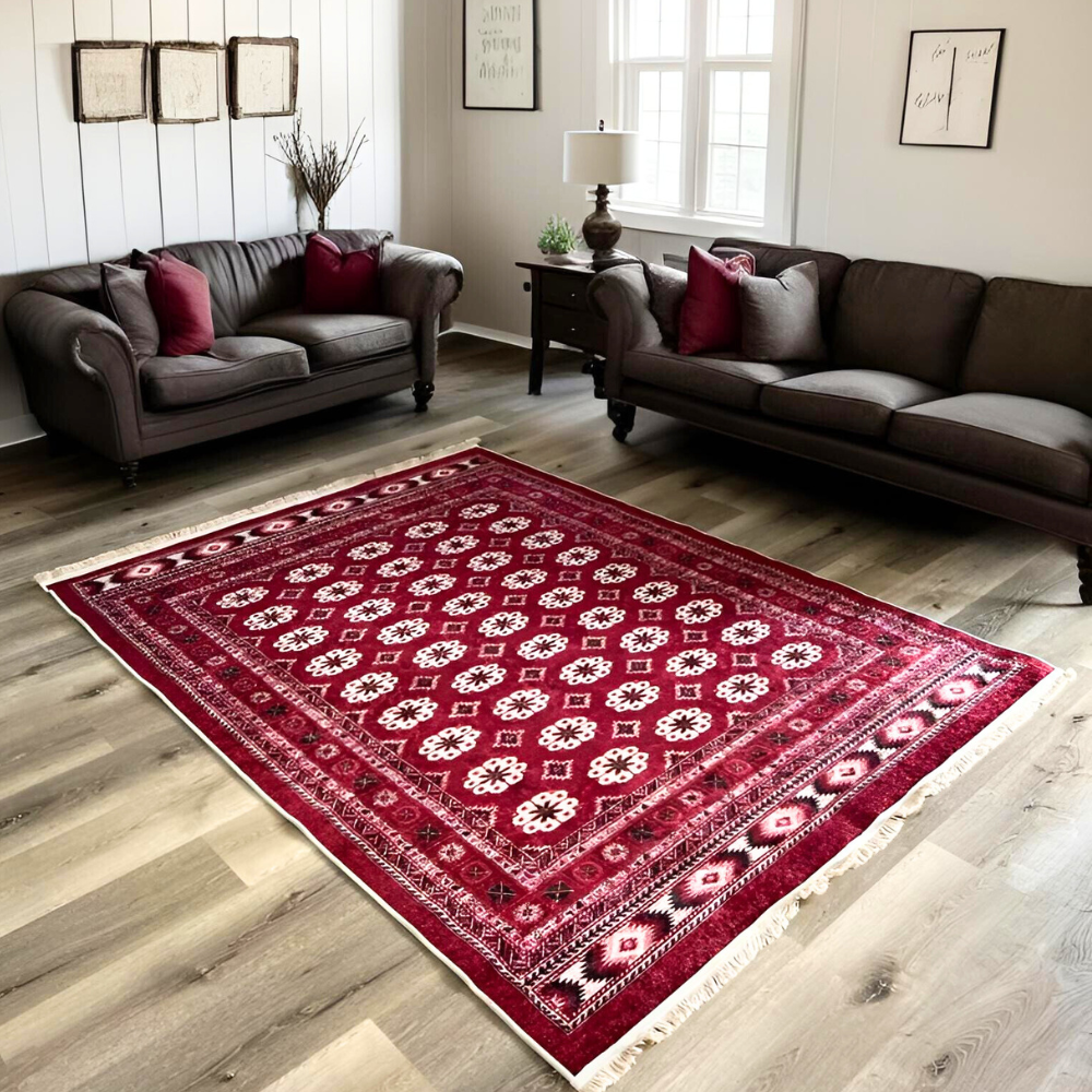 Red Grace Turkish Turkey Made Floor Carpet Rugs Traditional Carpet Rug Large Bedroom Living Room Anti-Slip Modern 