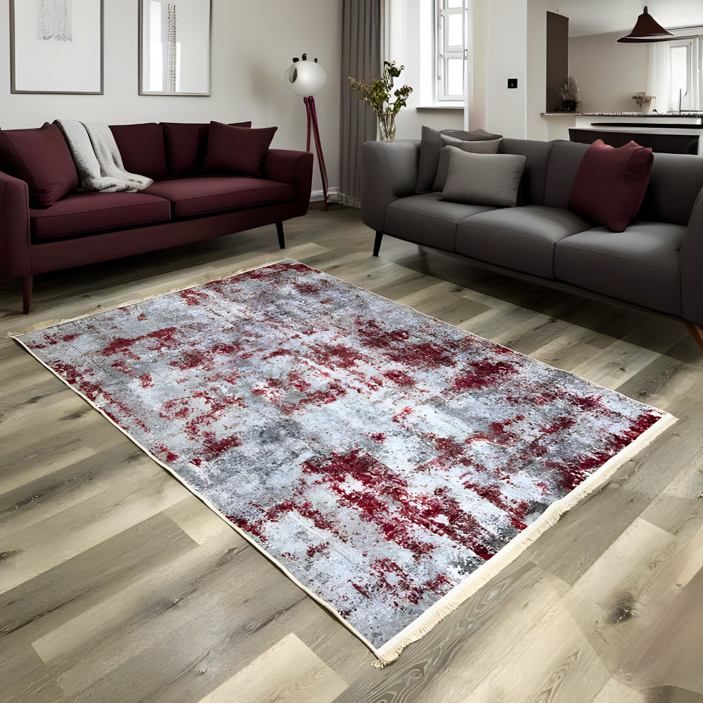 Red Grey Prague Turkish Turkey Made Floor Carpet Rugs Traditional Carpet Rug Large Bedroom Living Room Anti-Slip Modern 