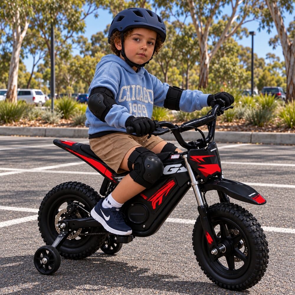 Kids Electric 250W 24V Dirtbike Dirt Bike Ride On Motorcycle Motorbike Off Road Child Red