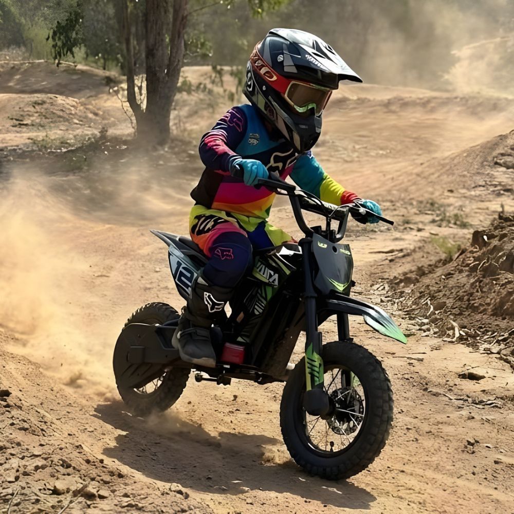 Kids Electric 300W Dirtbike Dirt Bike Ride On Motorcycle Motorbike Off Road Child Green