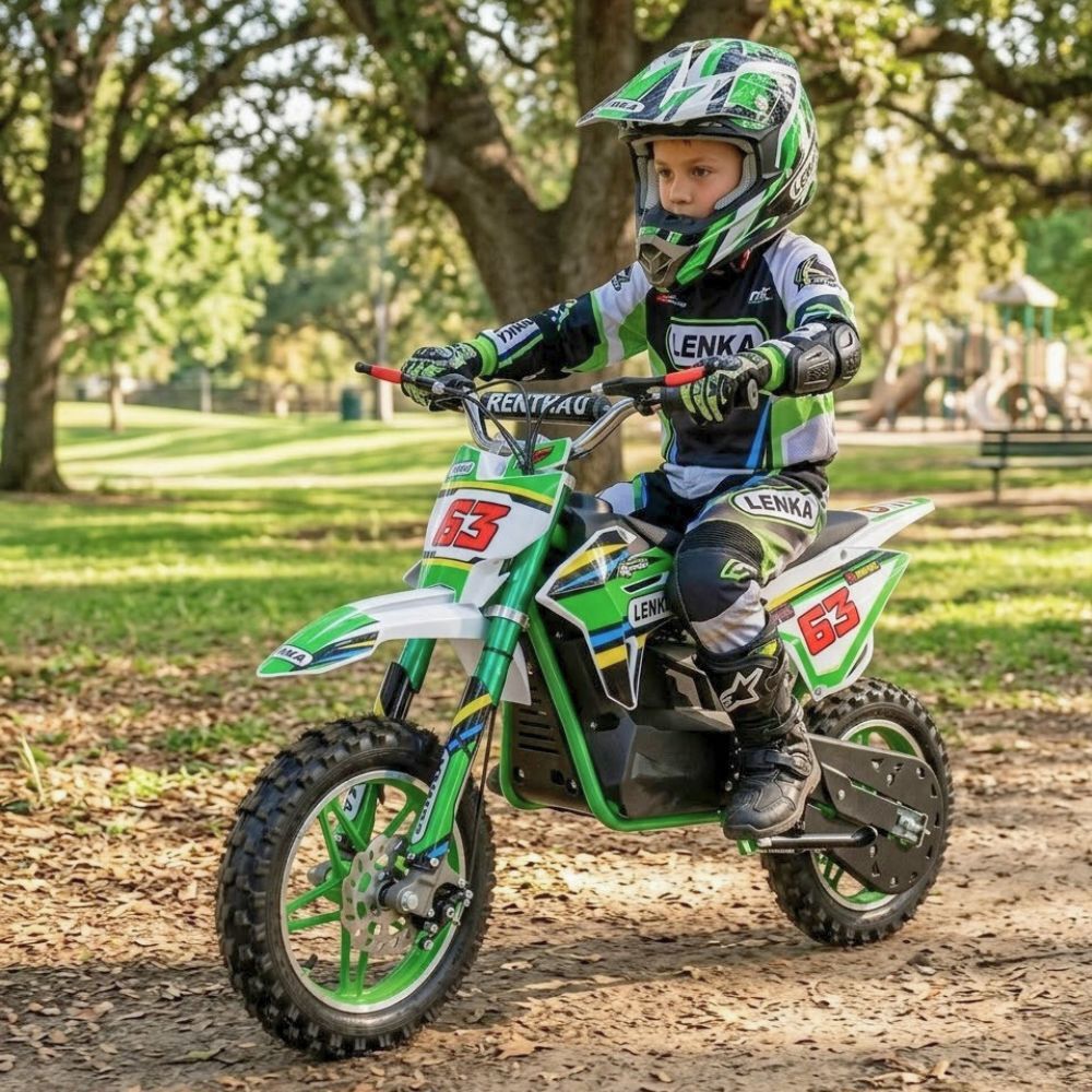 Ultimate Series Kids Electric 800W Dirtbike Dirt Bike Green Ride On Motorcycle Motorbike Off Road Steel Blue Child