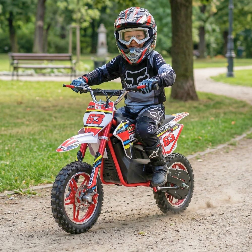 Ultimate Series Kids Electric 800W Dirtbike Dirt Bike Ride On Motorcycle Motorbike Off Road Steel Red Child