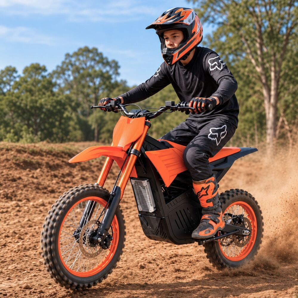Maverick Series Kids Electric 2000W 60V Dirtbike Dirt Bike Orange Ride On Motorcycle