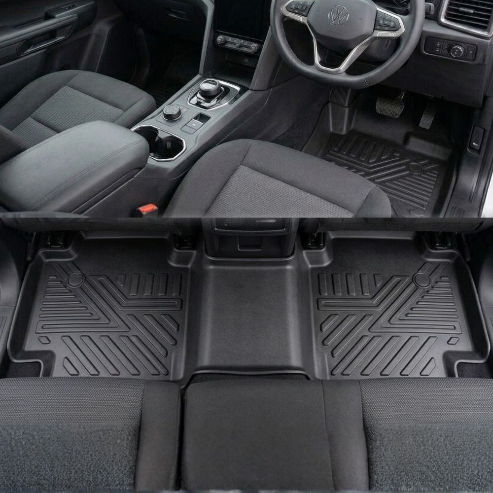 5D TPE Floor Mats Liner Suits Amarok Next Gen 2023 Onwards Carpet Plastic Rubber Mat