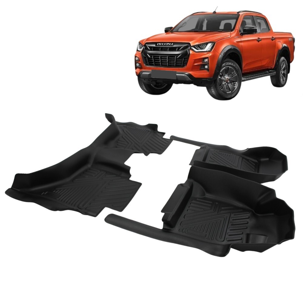 5D TPE Floor Mats Liner Suits Isuzu D-MAX Dmax Dual Cab 08/2020 2021+ Onwards Carpet Plastic Rubber