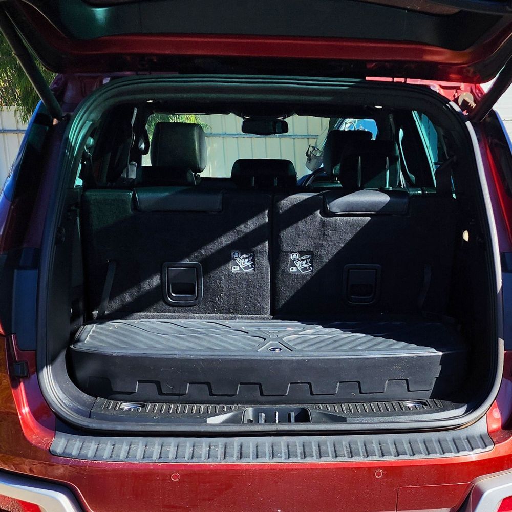 Rear Trunk Box Suits Ford Everest 2015 - 2022 Cargo Boot Black Compartment Storage