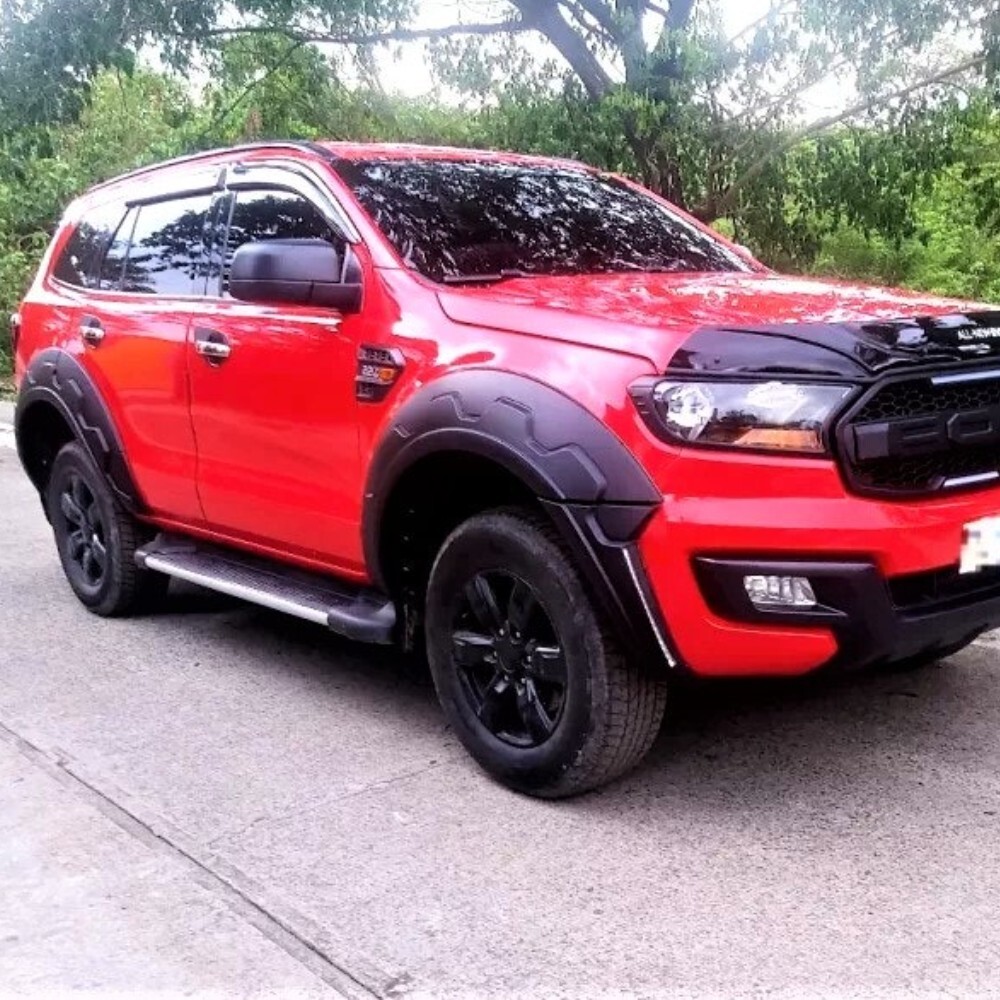 Tough Pulley style Fender Flares suit 2015 2016 2017 2018 Ford Everest Matte Black Smooth Finish