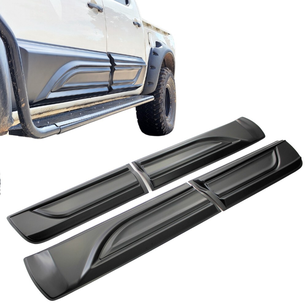 Monster Side Cladding Black suitable for Toyota Hilux Dual Cab Late 2005 - Early 2015 N70 