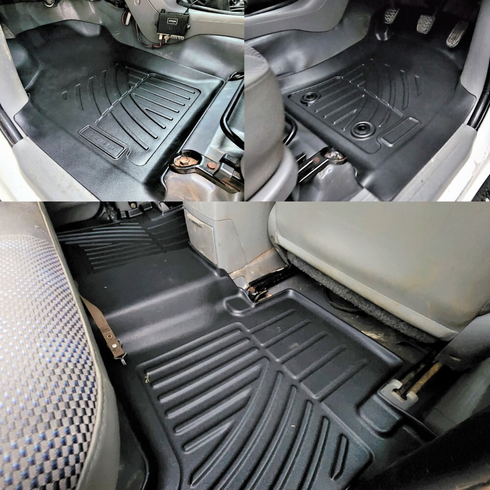 3D TPE Floor Mats Liner Suits Hilux N70 Dual Cab 2005 - 2015 Carpet Plastic Rubber