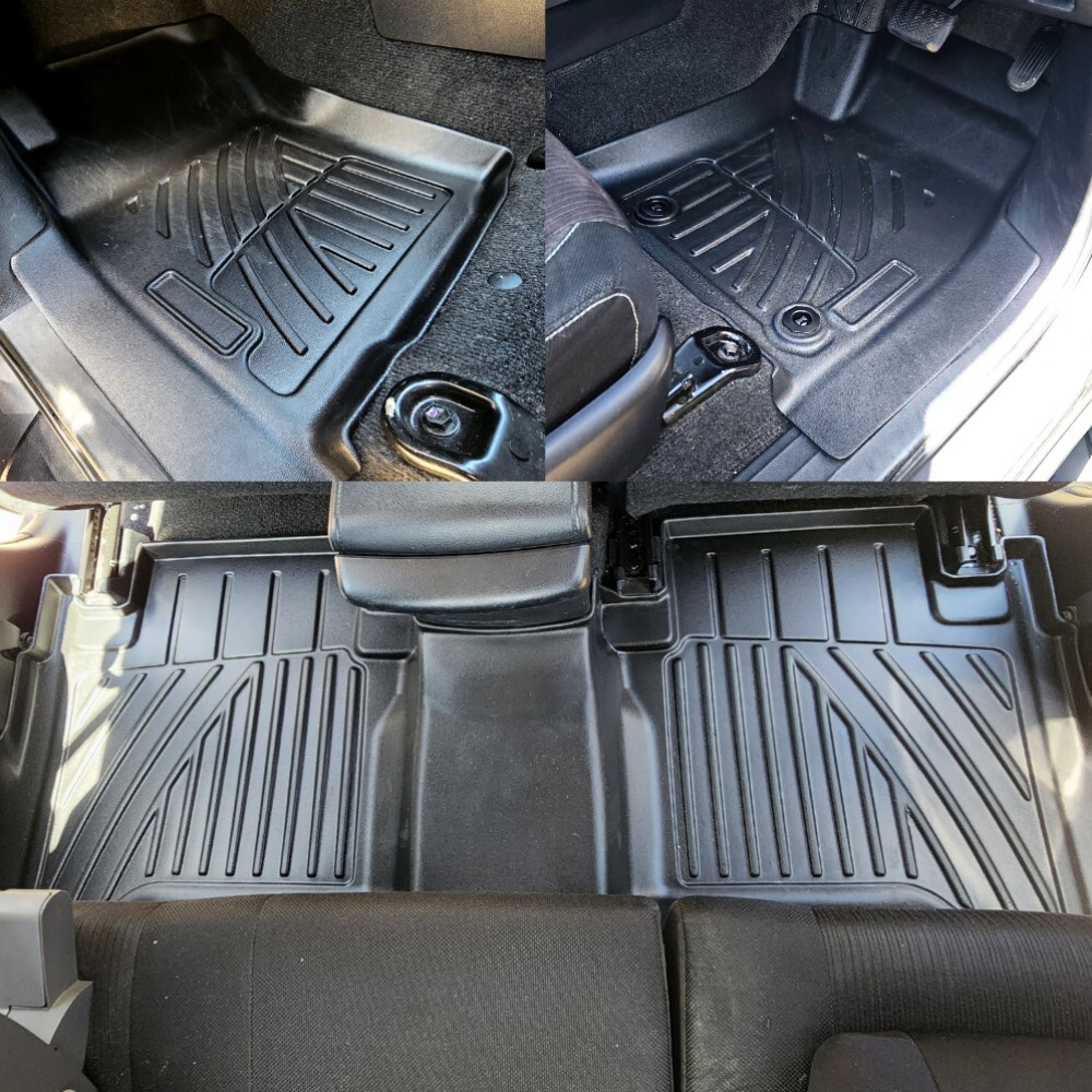 3D TPE Floor Mats Liner Suits Hilux N80 Dual Cab 2015 - 2022 Auto Transmission for Carpet Plastic Rubber