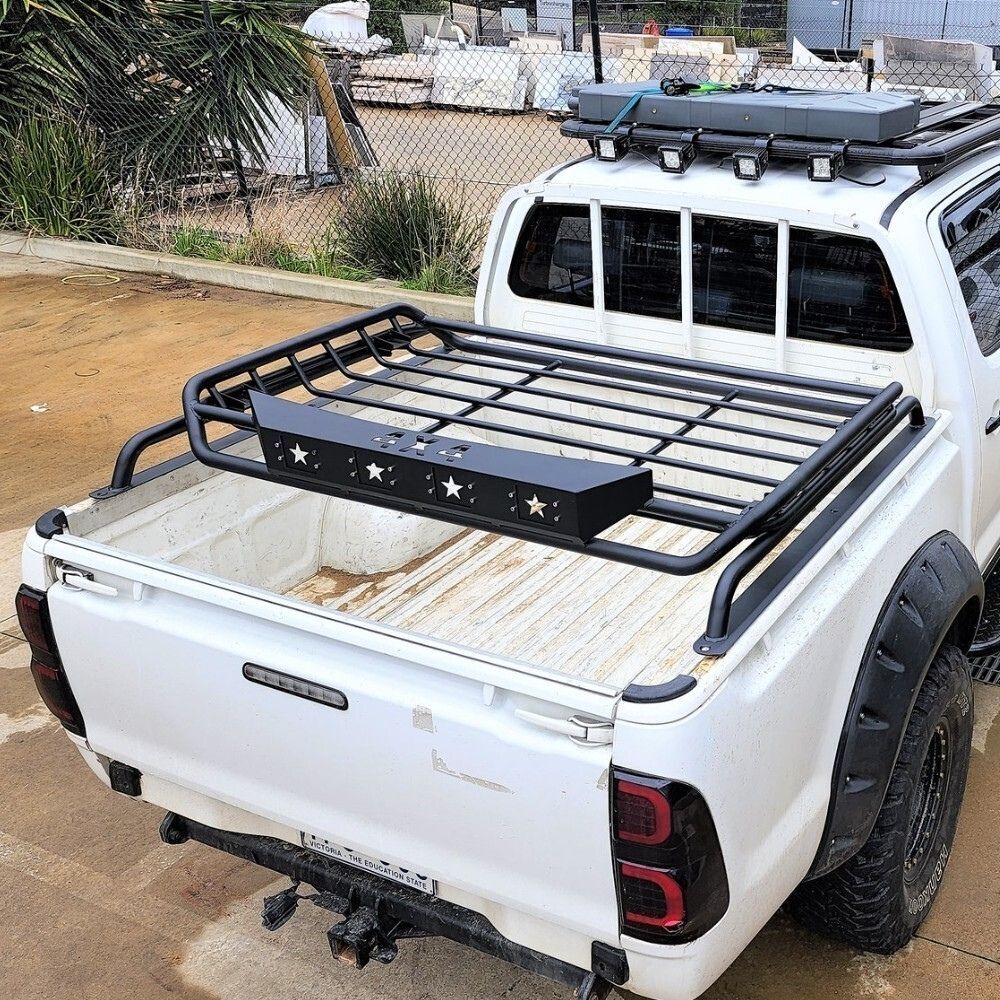 Cobra 4x4 Universal Tub Cage Cargo Basket Fits Ranger Hilux Triton Navara BT50 Roof Rack Tradie Steel Brackets UTE