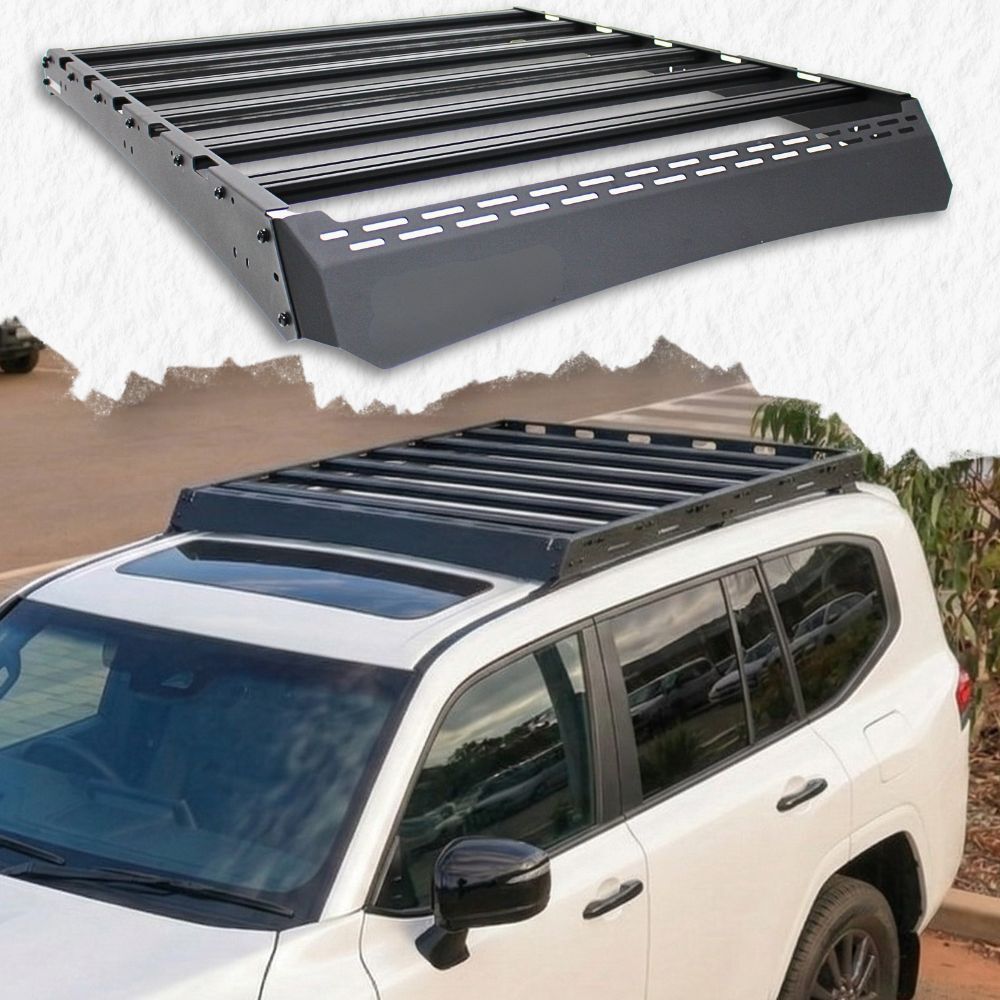 Dynamic Series Half Length Roof Rack fits Landcruiser 300 Series Aluminium Platform Premium Steel Low Profile