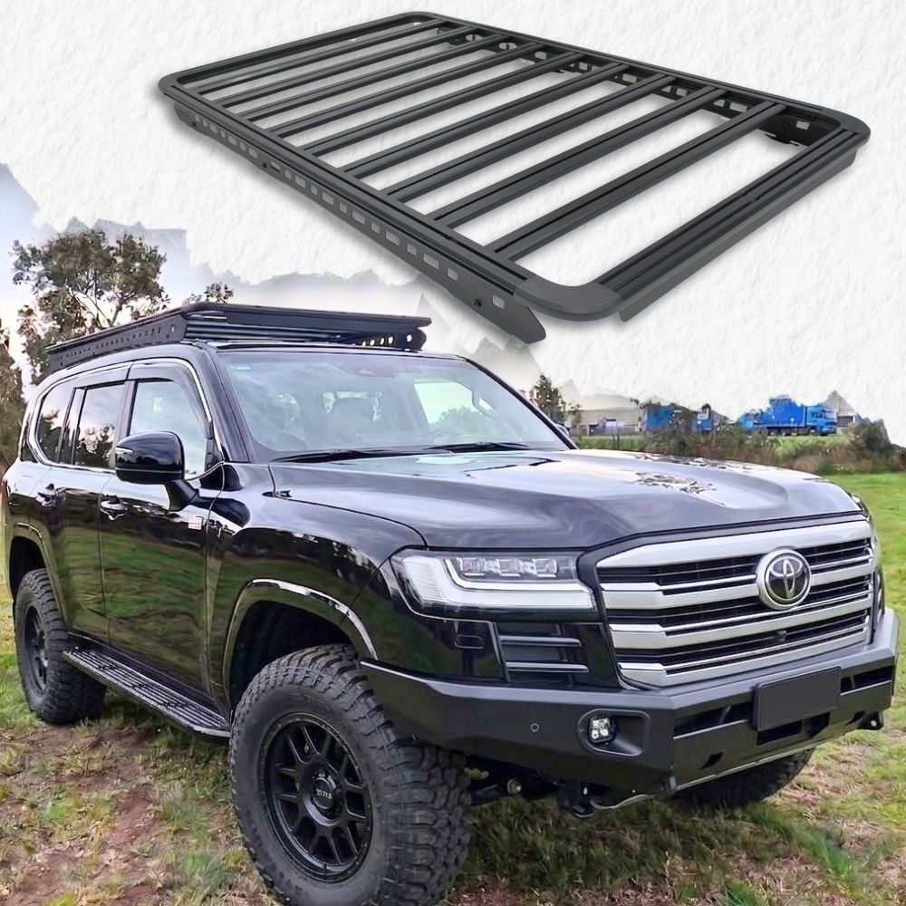Premium Gen2 Cobra 4x4 Full Length Aluminium Roof Rack fits Landcruiser 300 series Flat Platform Low Profile