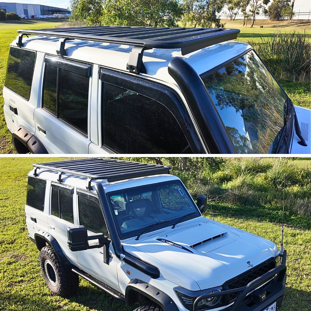 Premium Gen2 Cobra 4x4 Aluminium Roof Rack fits Landcruiser 76 Series 220 x 130 cm Flat Platform Low Profile