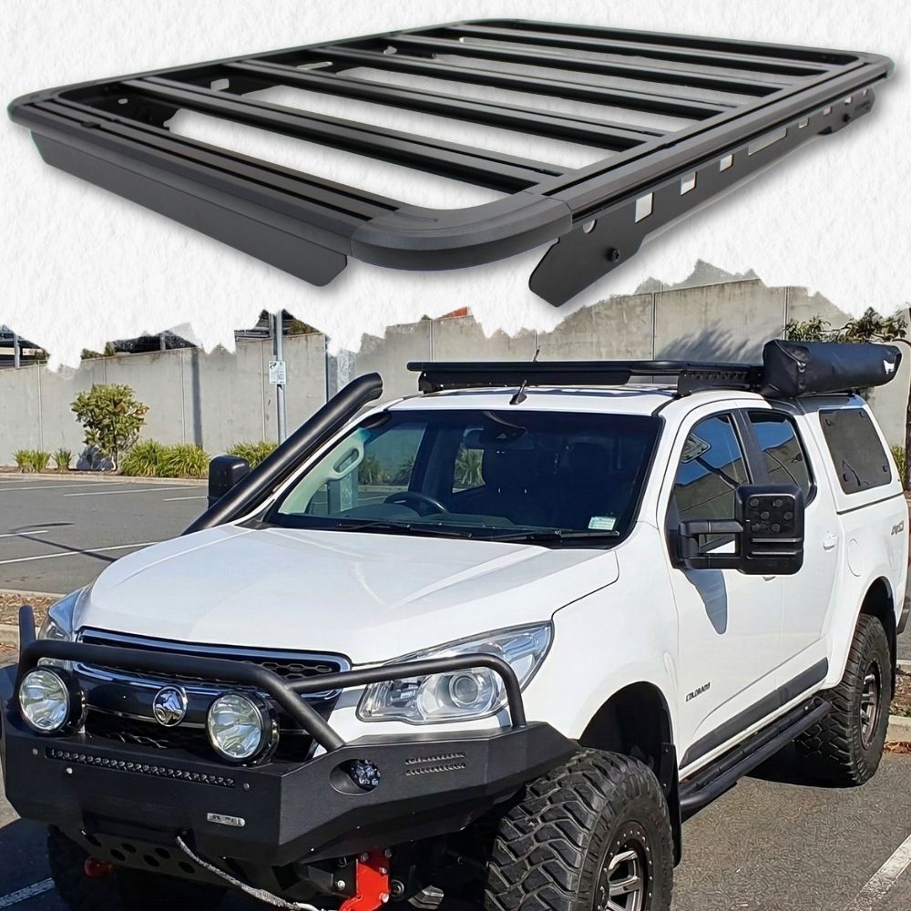 Premium Gen2 Cobra 4x4 Aluminium Roof Rack fits Holden Colorado 2012 Onwards Flat Platform Low Profile