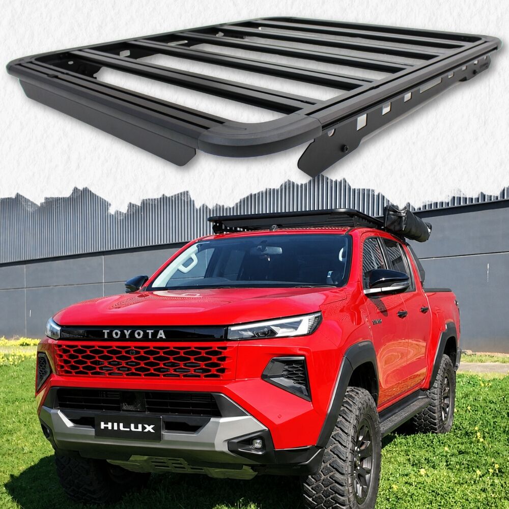 Premium Gen2 Cobra 4x4 Aluminium Roof Rack fits Toyota Hilux 2026 Onwards N90 Dual Cab 140 x 125 cm Flat Platform Low Profile