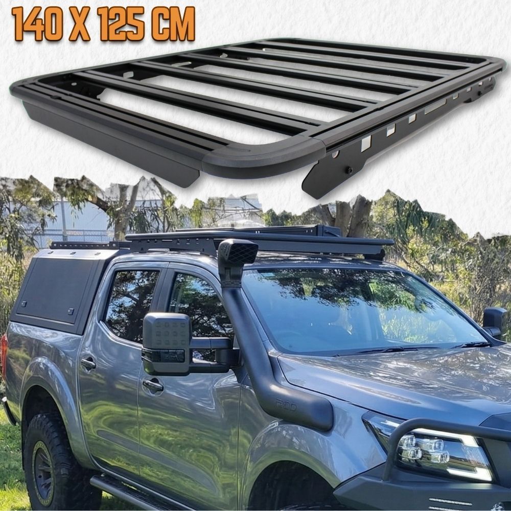 Premium Gen2 Cobra 4x4 Aluminium Roof Rack fits Nissan Navara NP300 2015 - 2025 Dual Cab 140 x 125 cm Flat Platform Low Profile