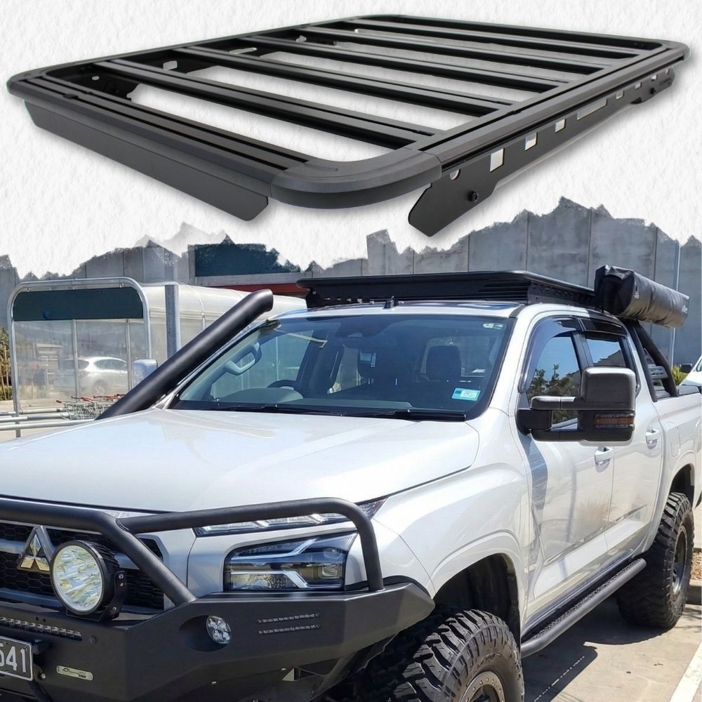 Premium Gen2 Cobra 4x4 Aluminium Roof Rack fits Mitsubishi Triton MV 2024 Onwards Flat Platform Low Profile