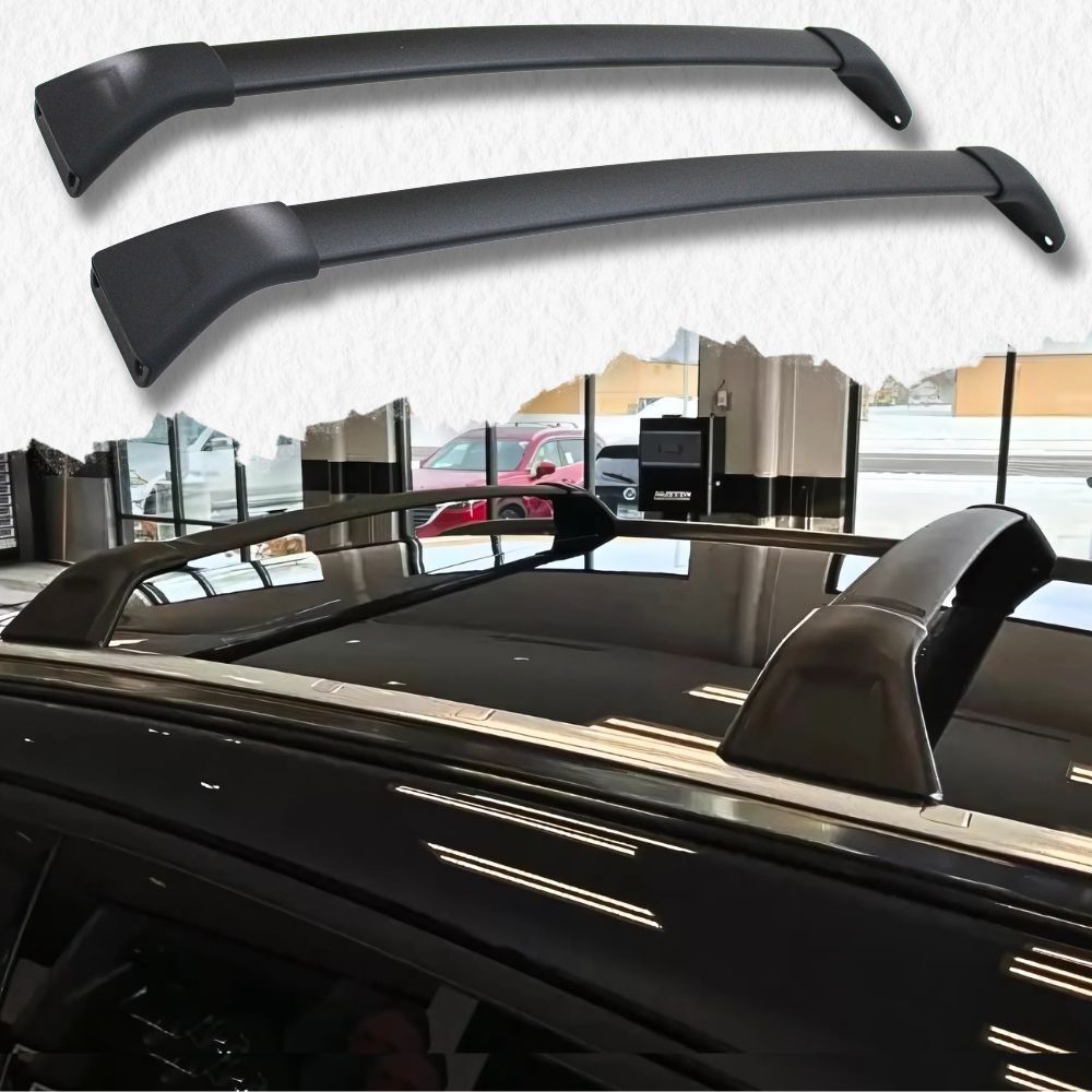 2 x Premium Aluminium Black Roof Cross Bars Suits Mazda CX5 2017 Onwards With Roof Rails CX-5 Luggage Carrier