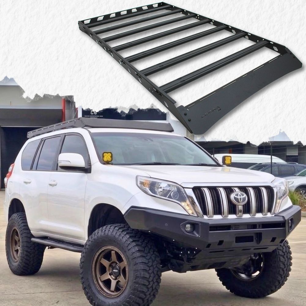 Dynamic Series Full length Roof Rack fits Landcruiser Prado 150 Series 2010 - 2022 Aluminium Platform Premium Steel Low Profile